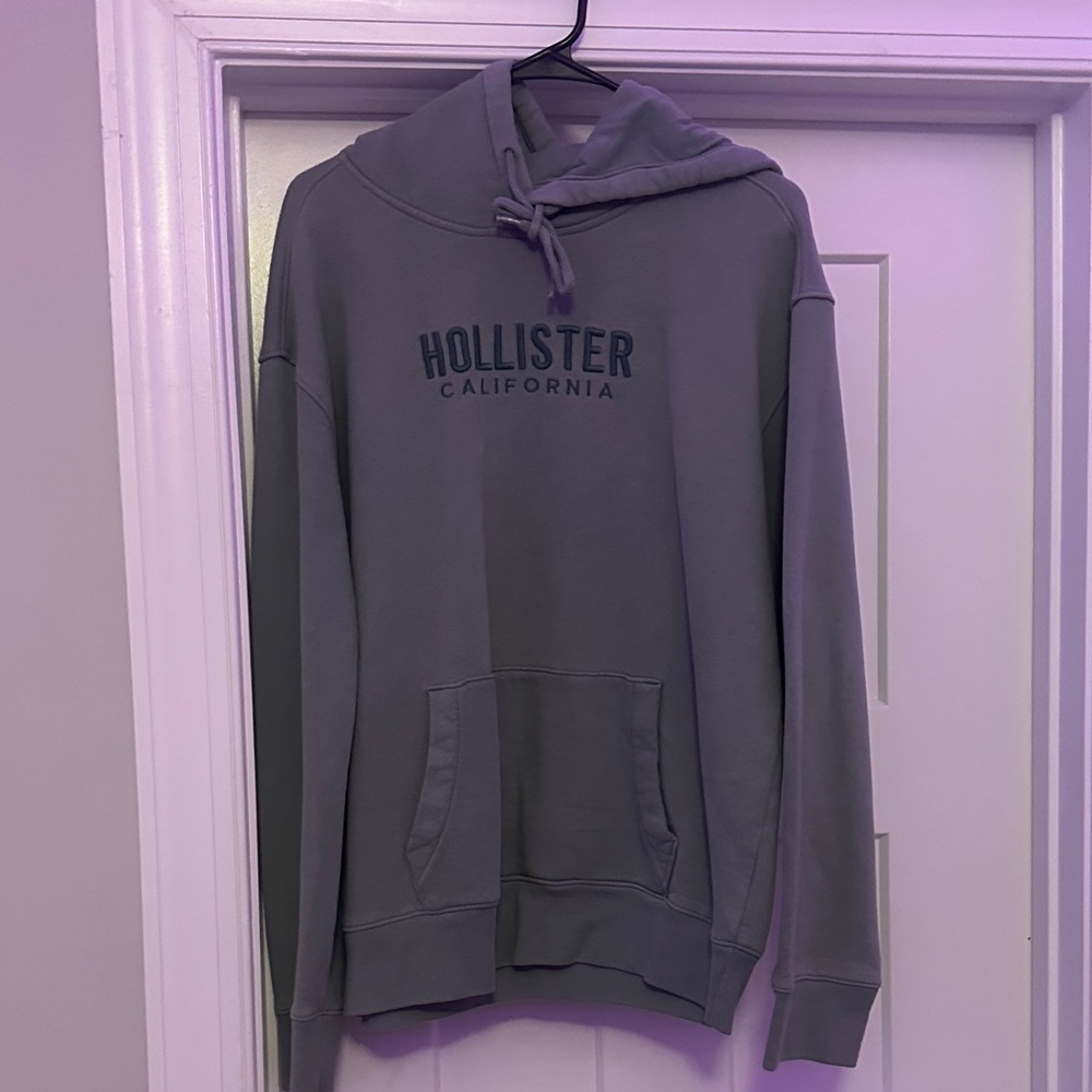 Hollister Men's Camo Green Hoodie